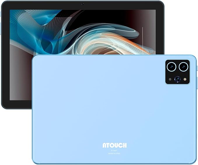 ATOUCH S-Tab7 10.1" Tablet PC, with Keyboard and Mouse - 16GB RAM, 1TB Storage, Android 14, 2-in-1 Tablet with Case, 5G WiFi, Dual SIM, GPS