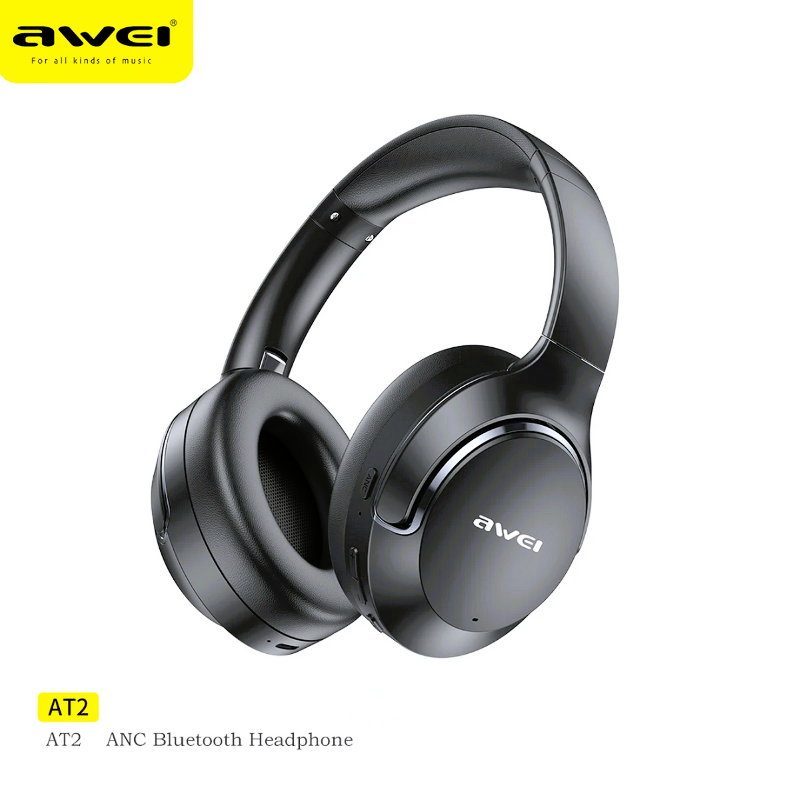 Awei AT2 Foldable ANC Function Wireless Headphone