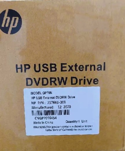 HP GP70N USB External DVDRW - ORG