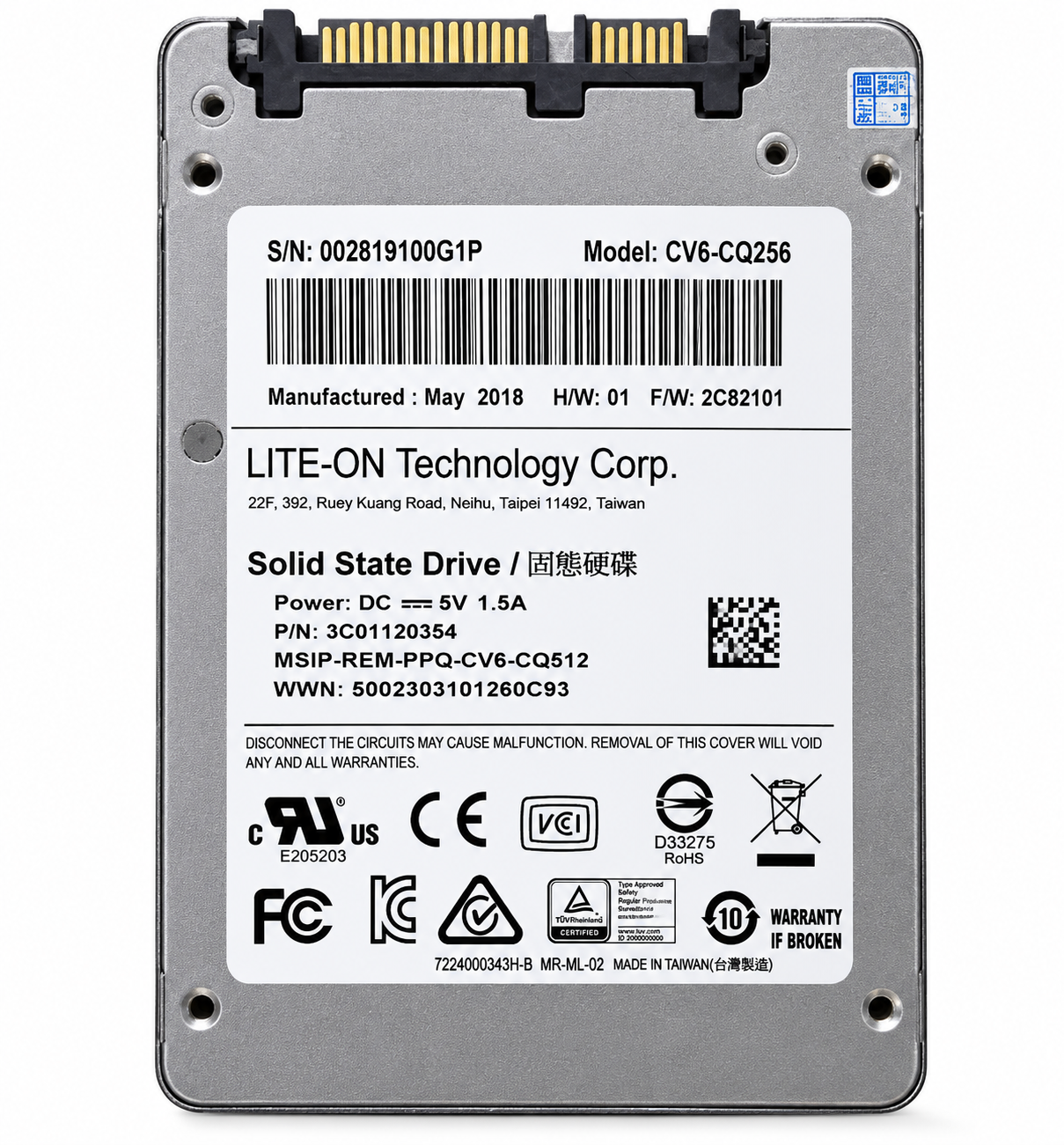LITE-ON Technology Corp 256GB SATA III SSD