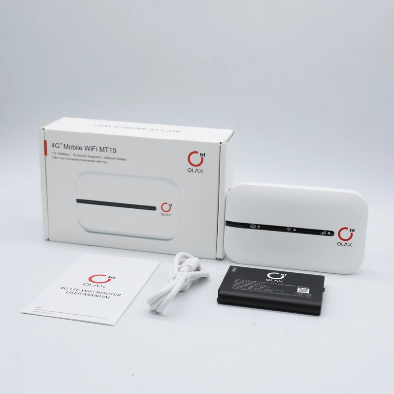 OLAX MT10 4G+ LTE Mobile WiFi Router – 150Mbps, 3000mAh