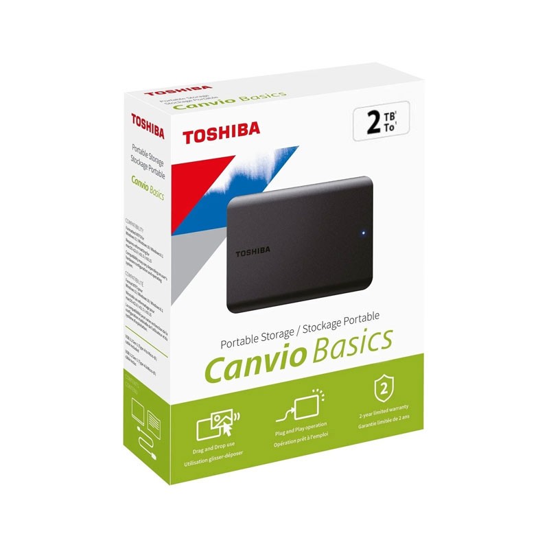 TOSHIBA Canvio Basics Portable Hard Drive 2TB