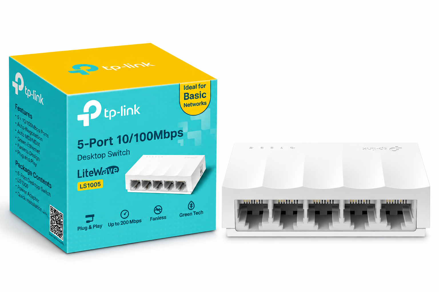 TP-Link 5-Port 10/100Mbps Desktop Switch - LS1005