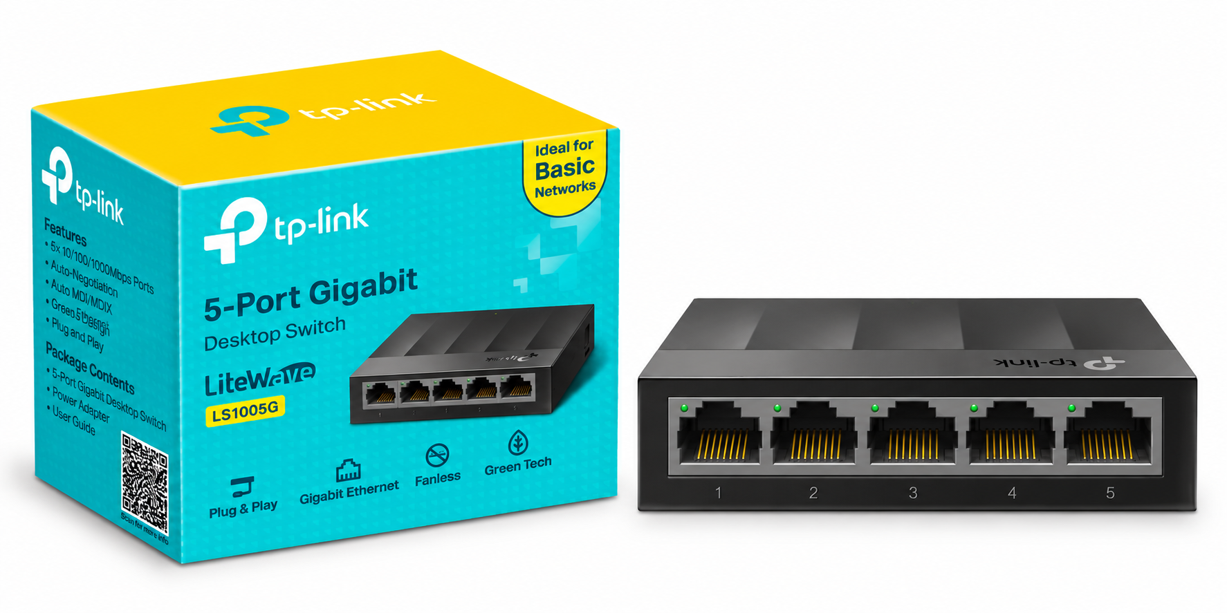TP-Link 5-Port Gigabit Desktop Switch- LS1005G