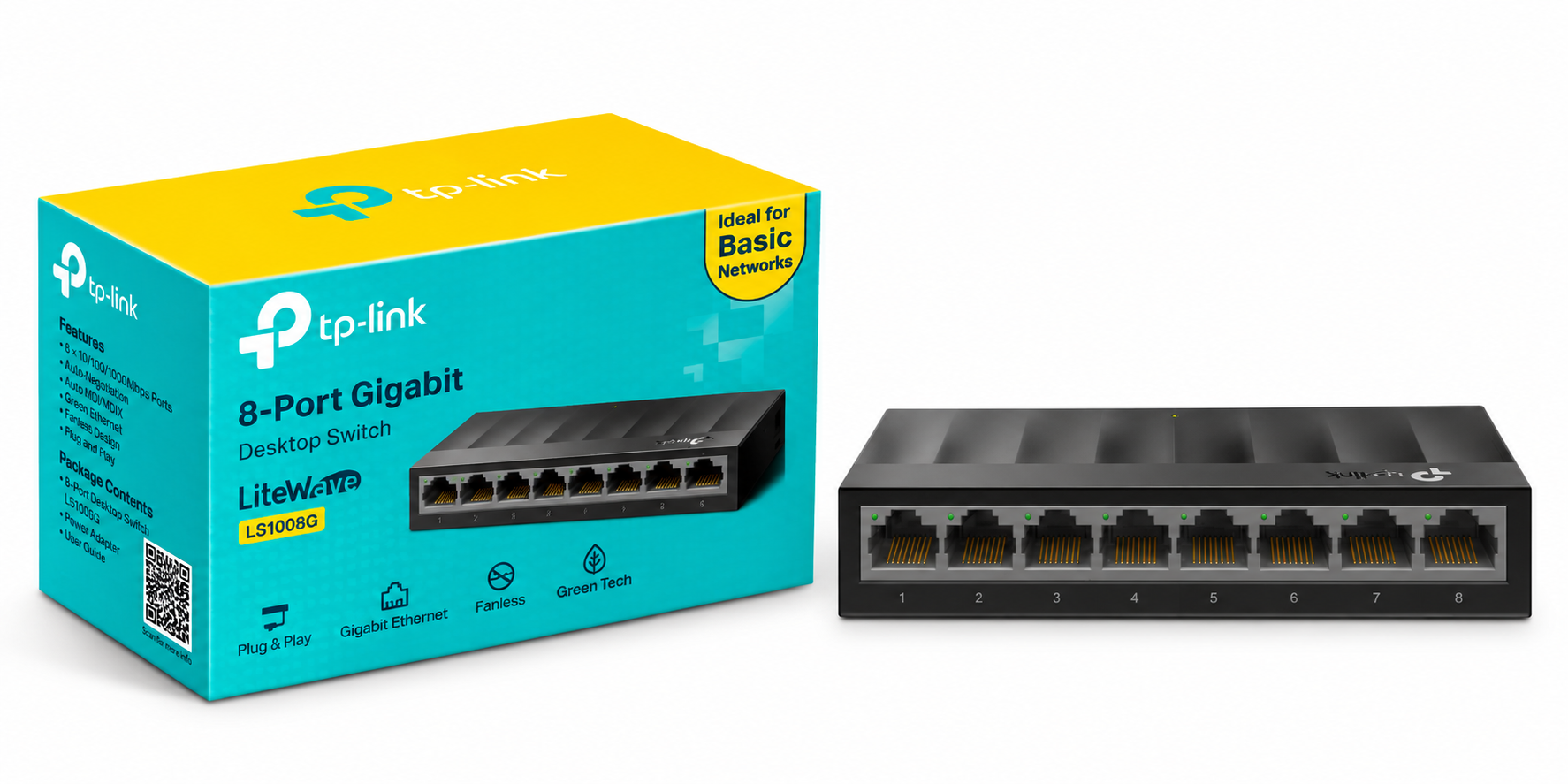 TP-Link 8-Port Gigabit Desktop Switch- LS1008G