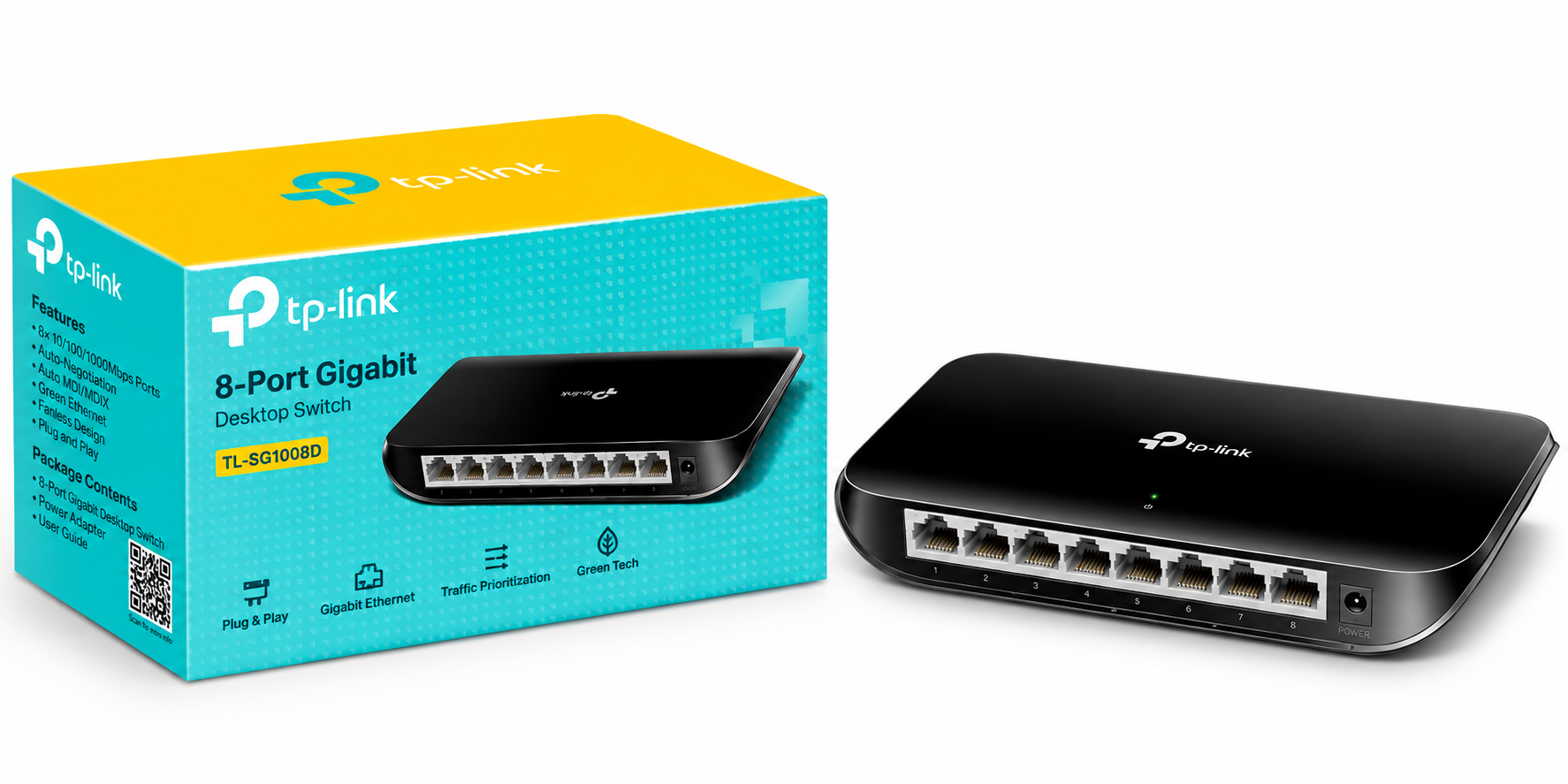 TP-Link 8-Port Gigabit Desktop Switch- TL-SG1008D