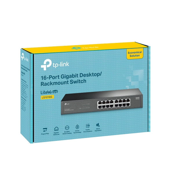 tp-link LS1016G 16-Port Gigabit Desktop/Rackmount Switch