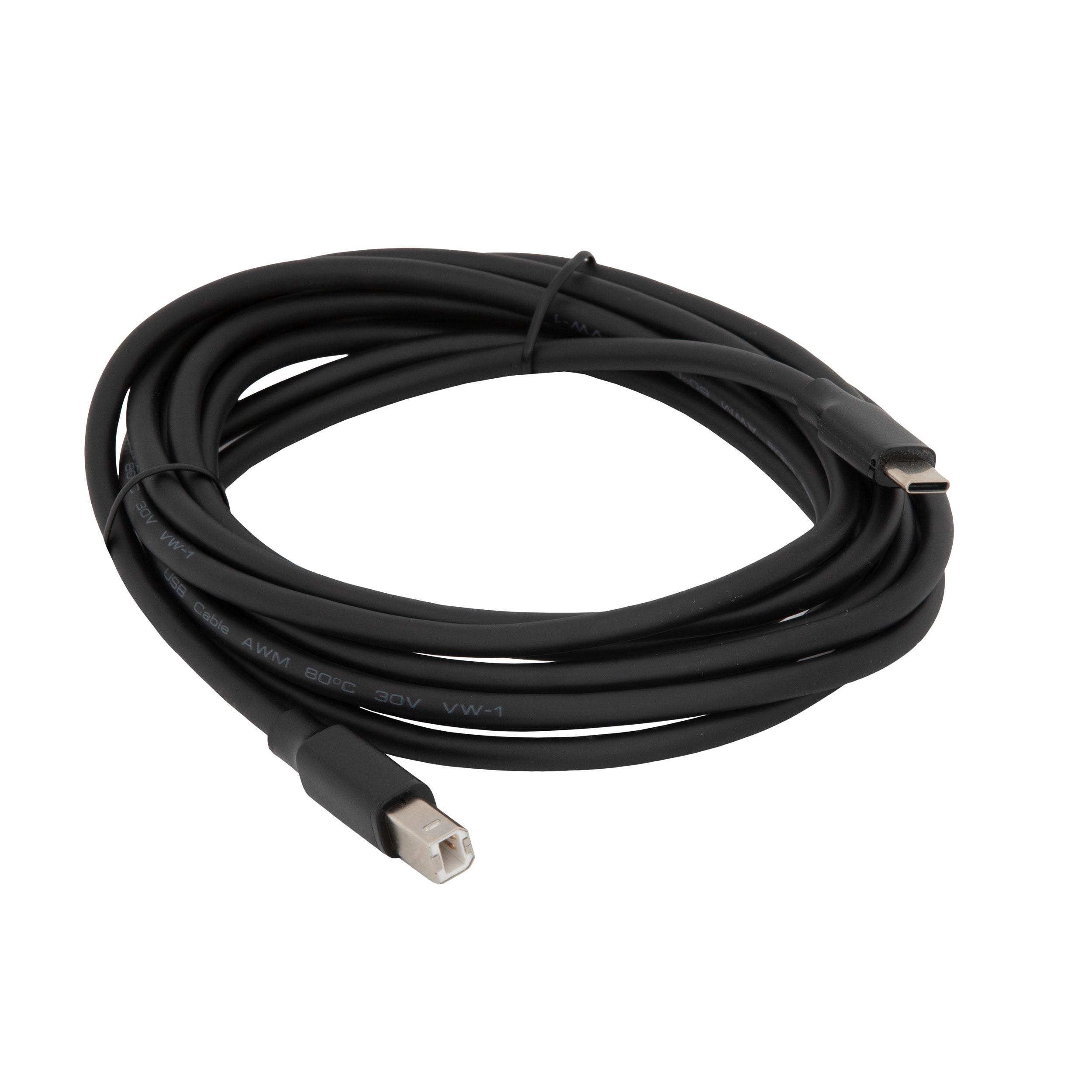 USB 2.0 Type-B (BM) to USB Type-C Cable – 3m