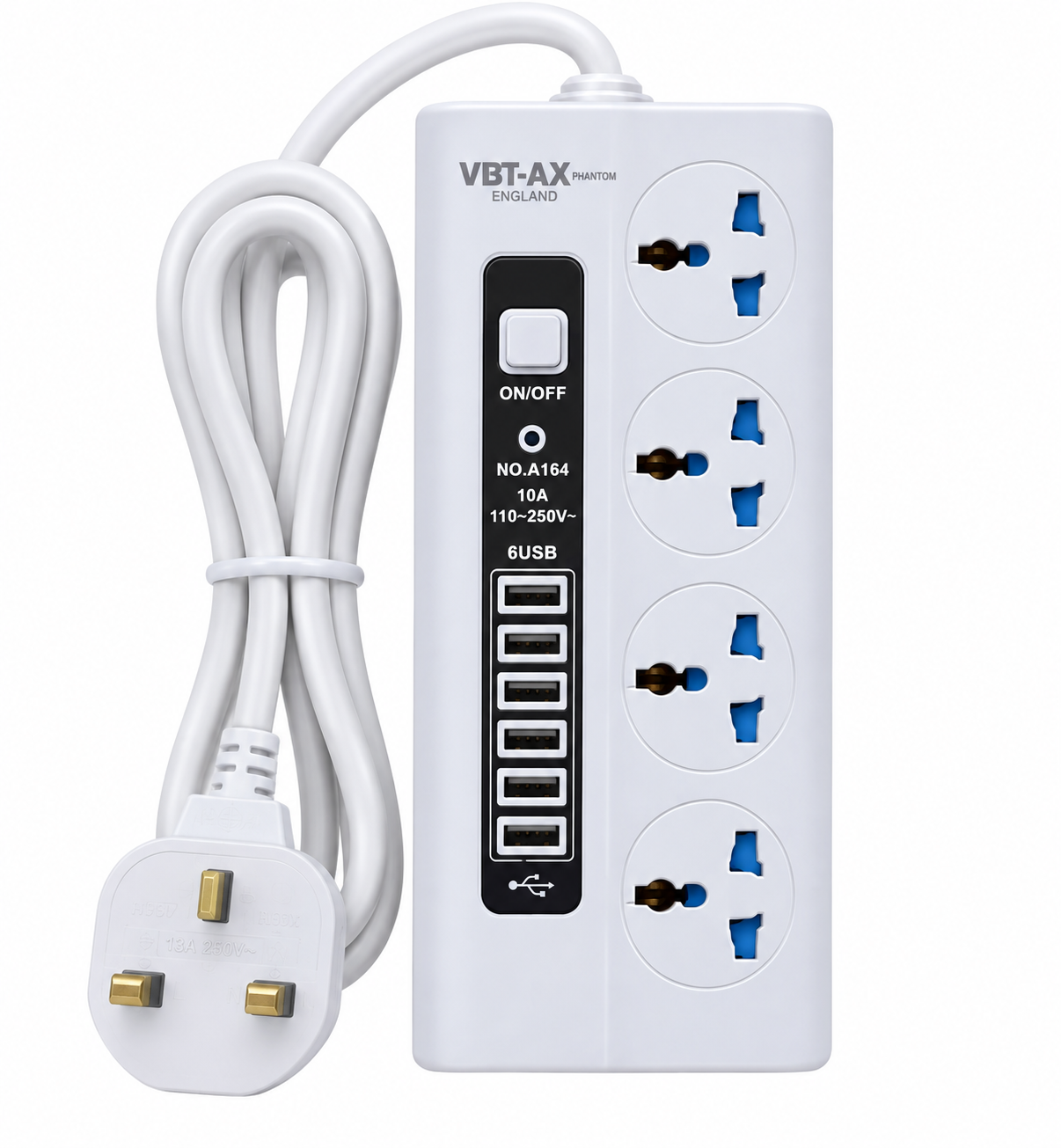 VBT-AX HY-A164U 4-Way + 6 USB Port Extension